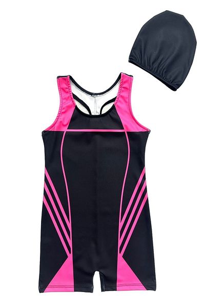 ÖYKÜ KİDS Swimsuit with Swim and Shorts for Girls - Bonnet