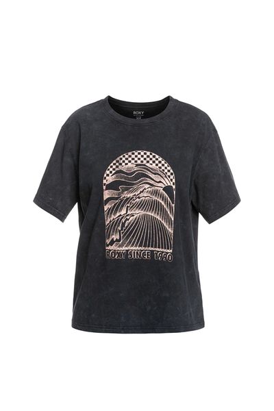 Roxy Sunset Women's Black T-Shirt - ERJZT05686