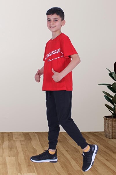 YA KO KİDS Oversize kroj Ataturk print različiti dečaci devojčice kratki ruka...