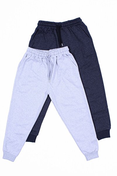 YA KO KİDS Pantaloni de sport cu două buzunare drepte pentru băieți, gri-afumati