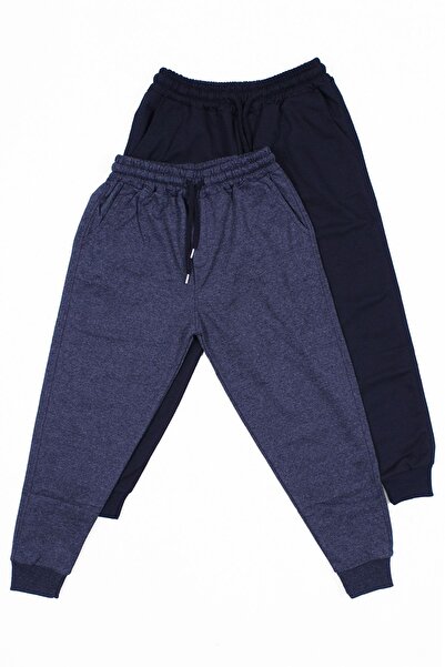 YA KO KİDS Pantaloni de sport negri afumati cu buzunare duble pentru băieți, ...