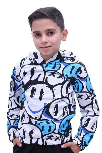 YA KO KİDS Hanorac cu glugă cu model Emoji