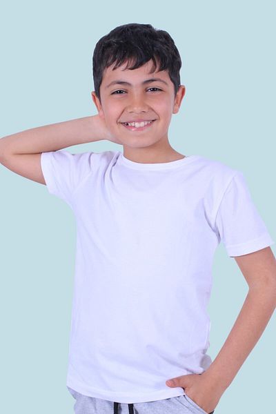 YA KO KİDS Tricou pentru copii unisex din bumbac model simplu