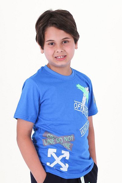 YA KO KİDS Combinație 3 piese Ya-ko Kids, Imprimat, Tricou de colecție pentru băieți, Capri, Pantaloni de trening