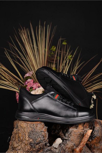 MARCOMEN Men's 4 Seasons 100% Genuine Leather Black Men's Shoes - Elegance and Comfort with Innovative Style