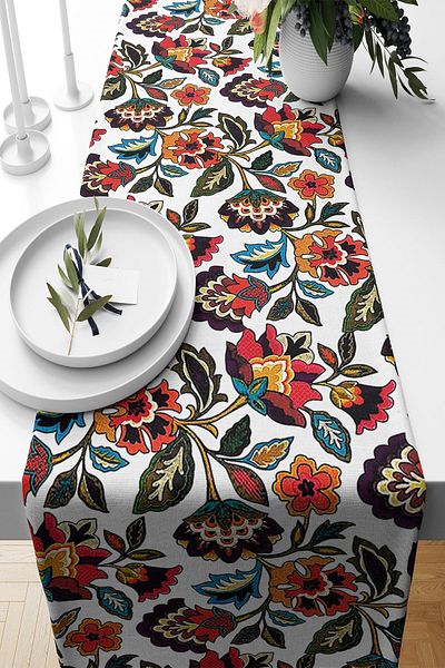 on the clouds Floral Pattern Stain Runner - Τραπέζι κουζίνας σαλονιού, διαφορετικά μοντέλα