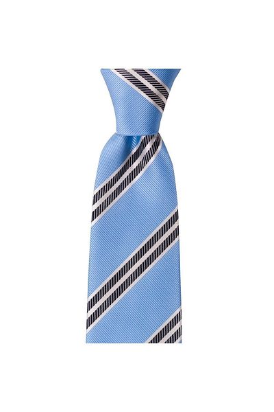 1001 Kravat Light Blue Striped 8 cm Wide Tie