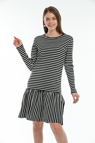 Kallisto Rochie sport cu dungi 100% bumbac