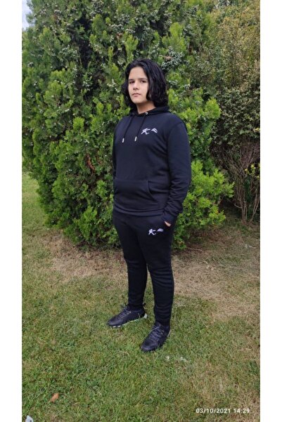 Kallisto Ανδρική φόρμα Trend 3 Μαύρη βαμβακερή φόρμα - 7010-8008