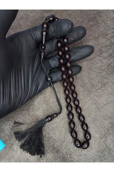 Mos Tespih مسبحة صلاة من العنبر المضغوط عالي الجودة مع نظام العمل الرئيسي