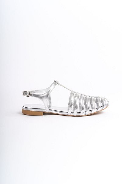 Shoesers Sandale de damă Gladiator Ballerina din piele moale - Talpă joasă