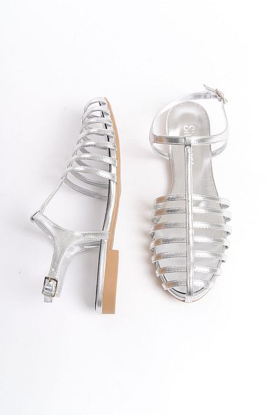 Shoesers Sandale de damă Gladiator Ballerina din piele moale - Talpă joasă