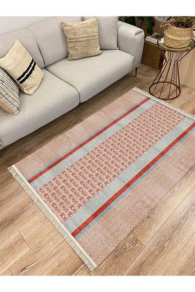 kilim home Covor decorativ țesut cu model etnic în nuanțe de maro din seria C...