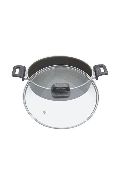 Mehtap 24 Cm Gray Granite Pot