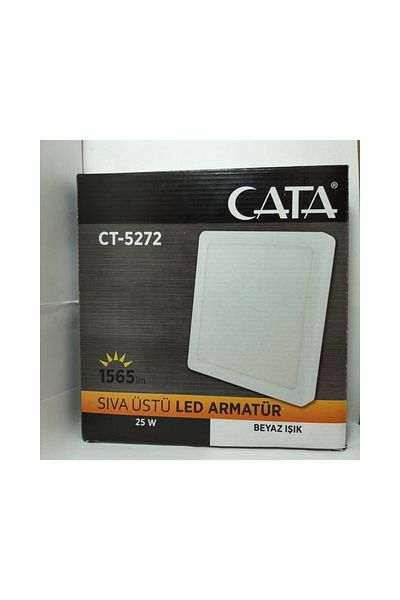 Cata 25w Surface Mounted Square Led Luminaire Ct-5272 - White Light
