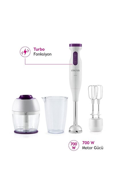 Altus Yeni Nesil Alsm 736 Beyaz El Blender Seti