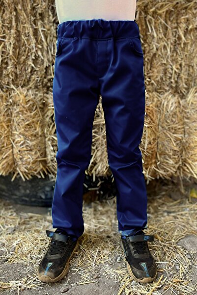 OKULCUBABA Tamnoplave elastične pantalone za školu - dječje svakodnevne panta...