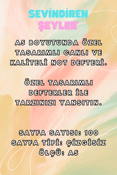 SevindirenŞeyler Caiet A5 cu spirală metalică, fără linii, cu flori