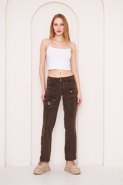 Kutaf Women's Cargo Pants - Zippered