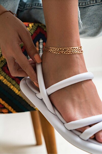 Fogs Ορθοπεδικά Γυναικεία Λευκά Σανδάλια Άνετα Γυναικεία Σανδάλια Puff Σανδάλια Ανατομικά Γυναικεία Σανδάλια