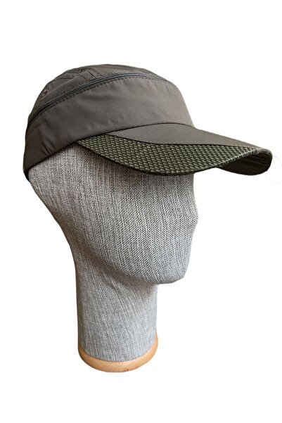 Rupen Kraft Openable Zippered Athlete Running Tennis Hat Visor Hat (Back Part...