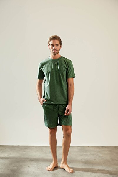 OKULCUBABA Ανδρικό σετ πιτζάμες unisex με άνετο ελαστικό σορτς με λάστιχο στη...
