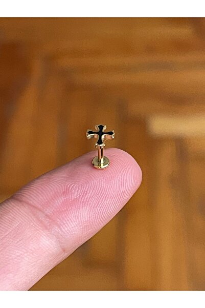 Rupen Kraft 316 Cerrahi Çelik Tragus Helix Kıkırdak Conch Minimal Haç Piercing
