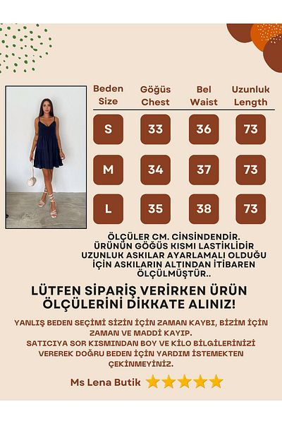 MsLena Butik Μίνι φόρεμα Indigo Blue - Ρυθμιζόμενο λουράκι από σχοινί, κορδόνι, καλοκαιρινό φόδρα - No390-1302