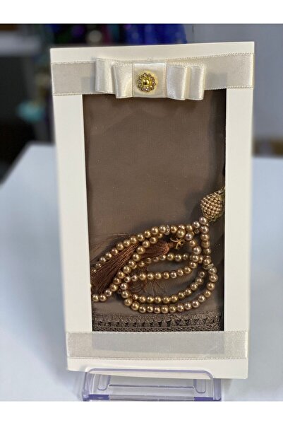 çeyizlik setim Brown Headscarf, Needle Lace Prayer Cover, Mevlüt Cover