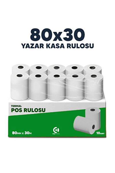 Köhler 80X30 Adisyon Rulosu / Yazar Kasa Rulosu / Yazıcı Rulosu / Adisyon Kağ...
