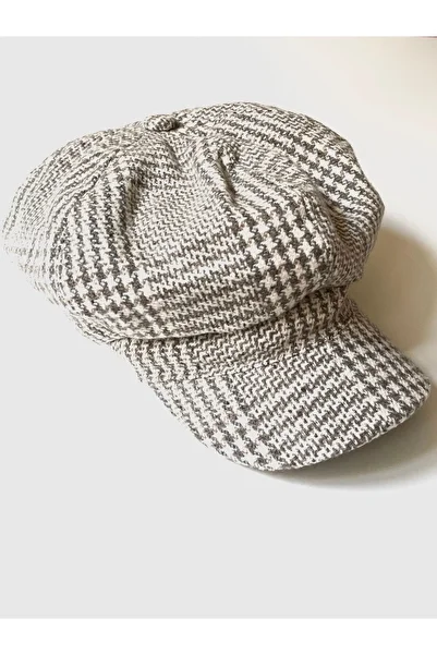 Rupen Kraft Colored Stamp Fabric Standard Size Women's Beretta Hat (with elastic)