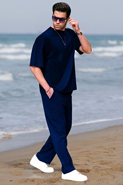 YAKAMEL Men's Oversize Summer Comfortable Tracksuit Set - Short Sleeve