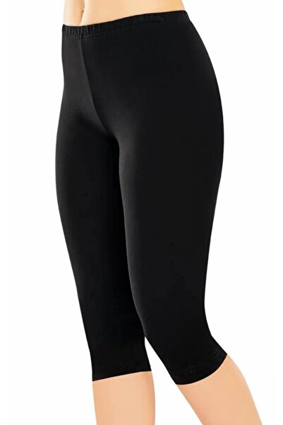 Dono 2191 Dizaltı Pamuklu Penye Kapri Tayt (Önü Arkası Dikişlidir)