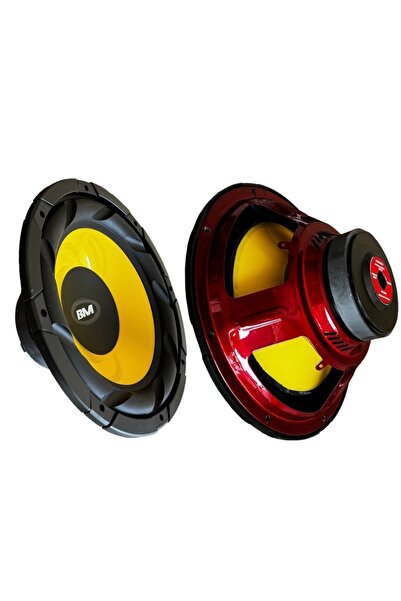 bm audio Oto Bass Subwoofer 30cm 1400w 300 Rms 1 Adet Kırmızı Bm-12