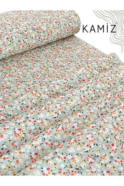 KAMİZ Floral Printed 100% Cotton Poplin Duvet Cover-bed Sheet-pillowcase-dress-bag-240 Cm Wide Width