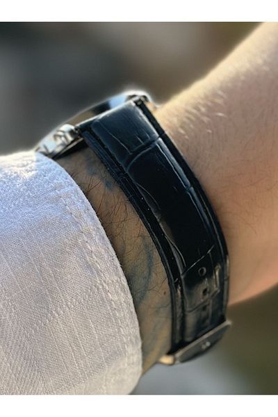 Show Time Leather men's wrist watch