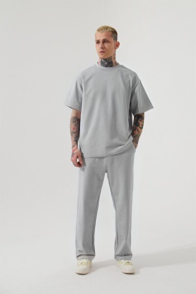 YAKAMEL Ανδρικό Σετ Μπλουζάκι Oversize και Πιτζάμες