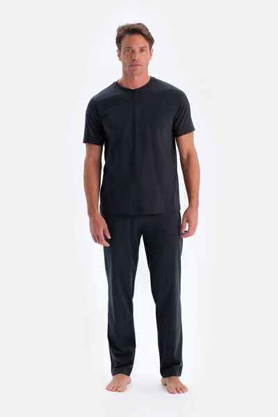 OKULCUBABA Muški unisex komplet pidžama s opuštenim strukom - elastični set