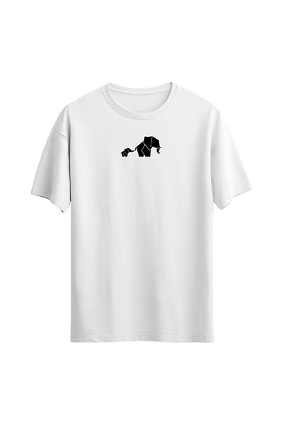 Açık Garaj Unisex Minimal Prism Printed T-Shirt
