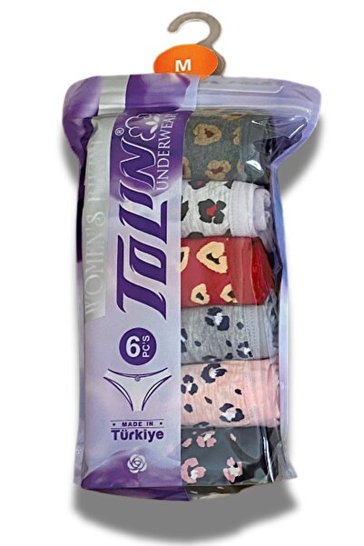 TOLIN 6-Piece Cotton-Lycra Women's Towel and Mesh Panties Set - Printed 2246174