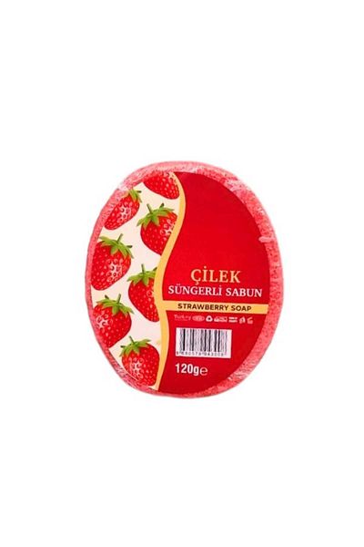 Karşı Köyden Natural Sponge Soap with Strawberry Extract, Natural Sponge Soap