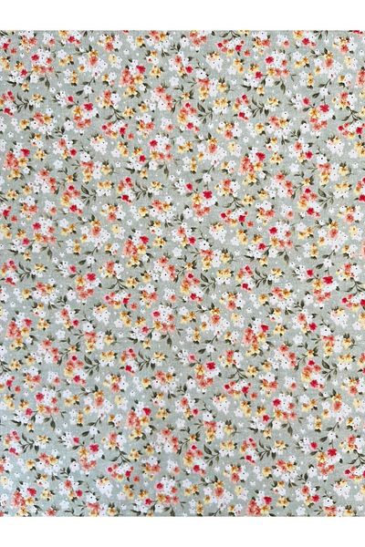 KAMİZ Floral Printed 100% Cotton Poplin Duvet Cover-bed Sheet-pillowcase-dress-bag-240 Cm Wide Width