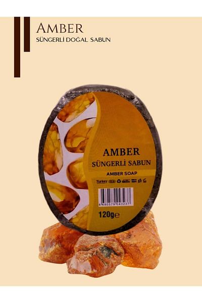Karşı Köyden Amber Extract Natural Sponge Soap, Natural Sponge Soap