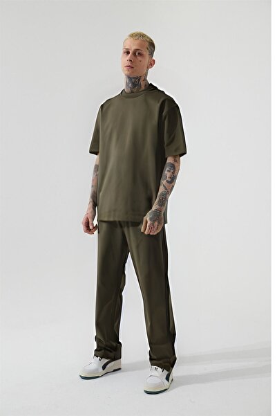 YAKAMEL Ανδρικό Σετ Μπλουζάκι Oversize και Πιτζάμες