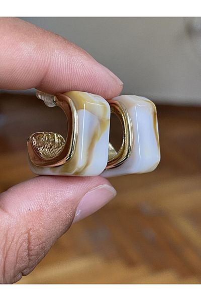 Rupen Kraft Vintage Model Bone Earrings Half Hoop Earrings C Earrings Mica Earrings