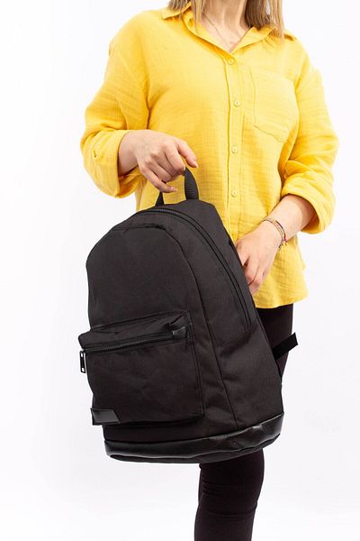 KOST Unisex Μαύρο αθλητικό σακίδιο πλάτης - Αδιάβροχο, διπλές τσέπες, με φερμουάρ, για καθημερινά σχολικά ταξίδια 20112
