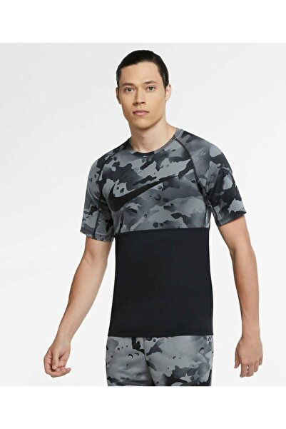 Nike Pro Kısa Kollu Kamuflaj Desenli Erkek T-shirts-cu4093-010
