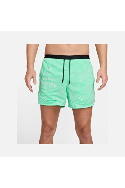 Nike Dri-Fit Stride Run Division 13cm  Brief-Lined Running Erkek  yeşil koşu spor Şort dq6549