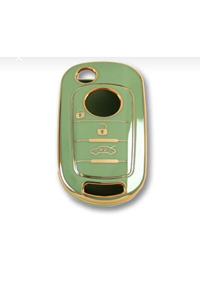 EBG İSTANBUL فيات إيجا - حافظة مفاتيح نانو ذات 3 أزرار باللون الذهبي الأخضر، ...