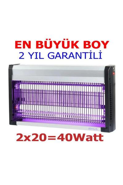 abnturk 40 Watt Mor Işıklı Yeni Nesil Sinek Öldürücü 2x20W Cızz Sivrisinek Yo...